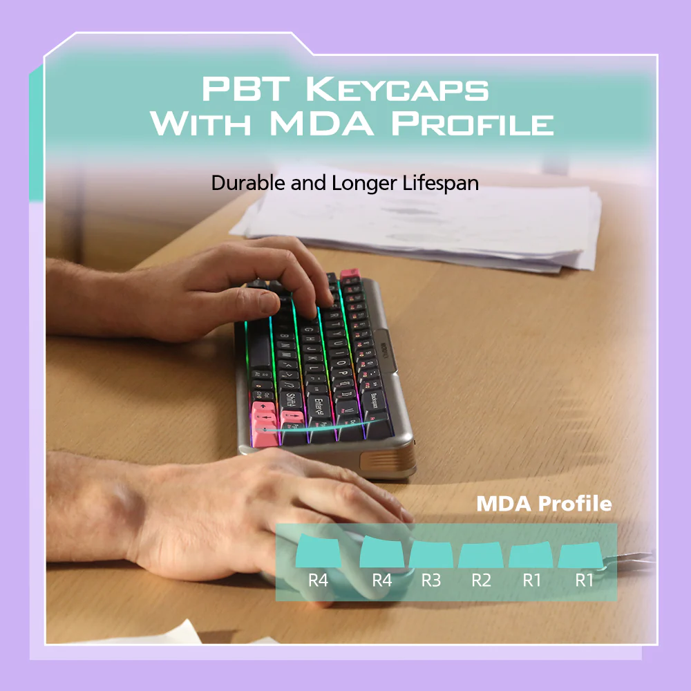 Micropack Rechargeable 2.4G 藍牙無線機械鍵盤 K-168WM