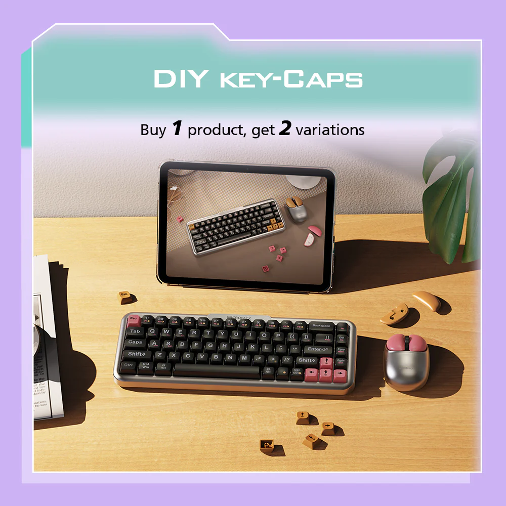 Micropack Rechargeable 2.4G 藍牙無線機械鍵盤 K-168WM