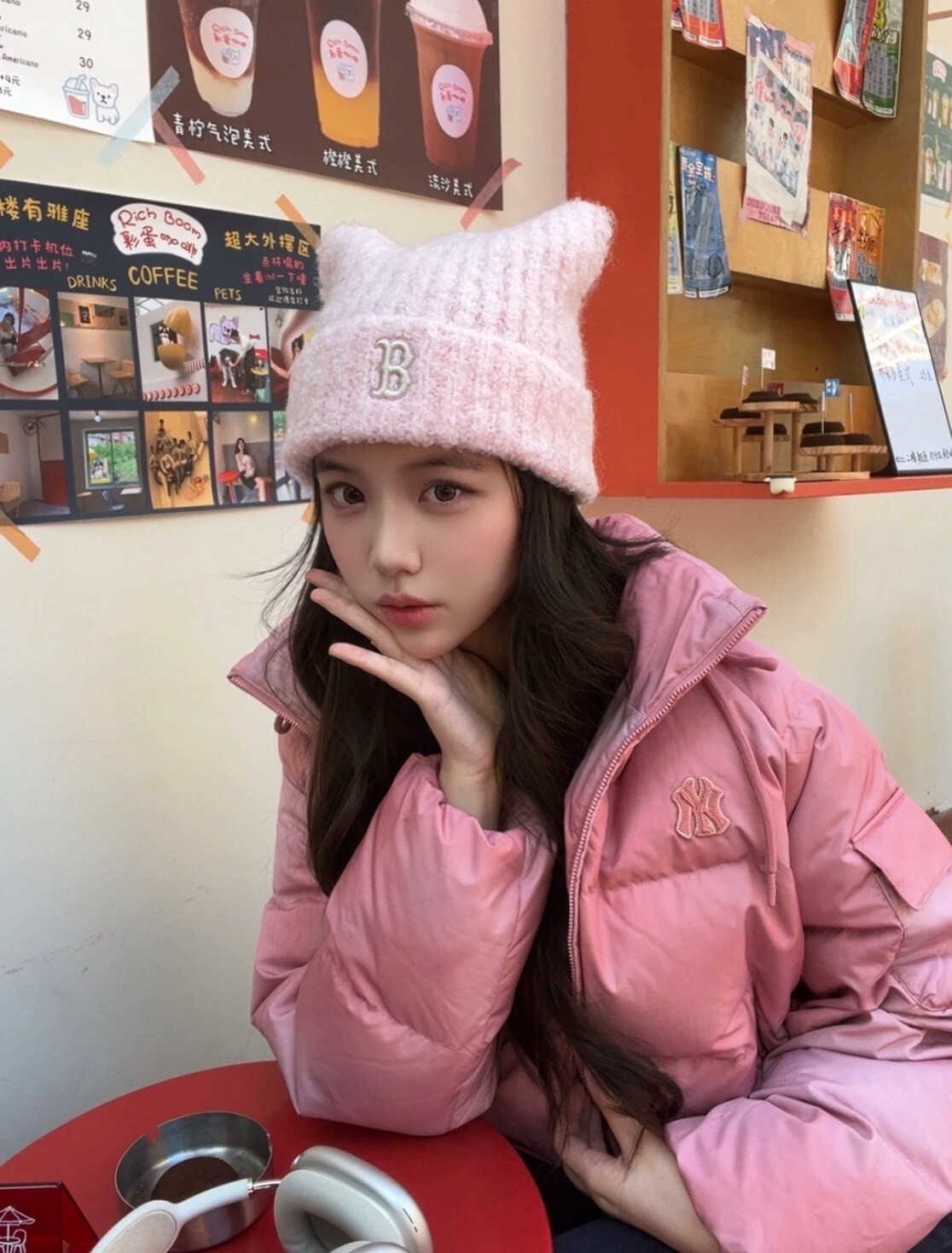 韓國 MLB 柳智敏KARINA同款|復古水洗羽絨外套/女版工裝褲 各三色