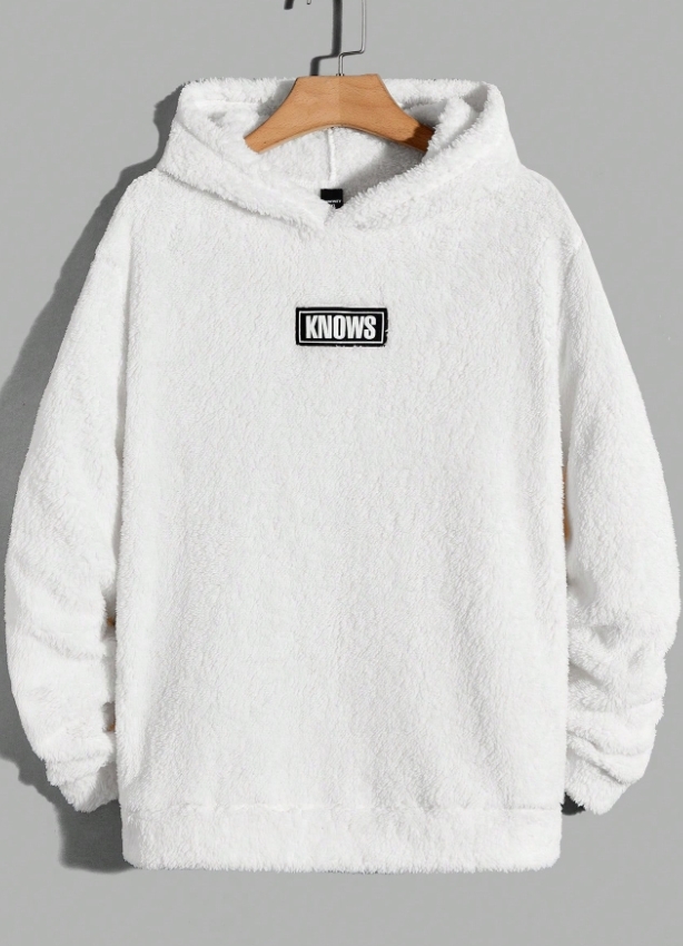 KADMAX大尺碼 - 大碼男士字母毛絨帽TEE〈KSMS2748〉