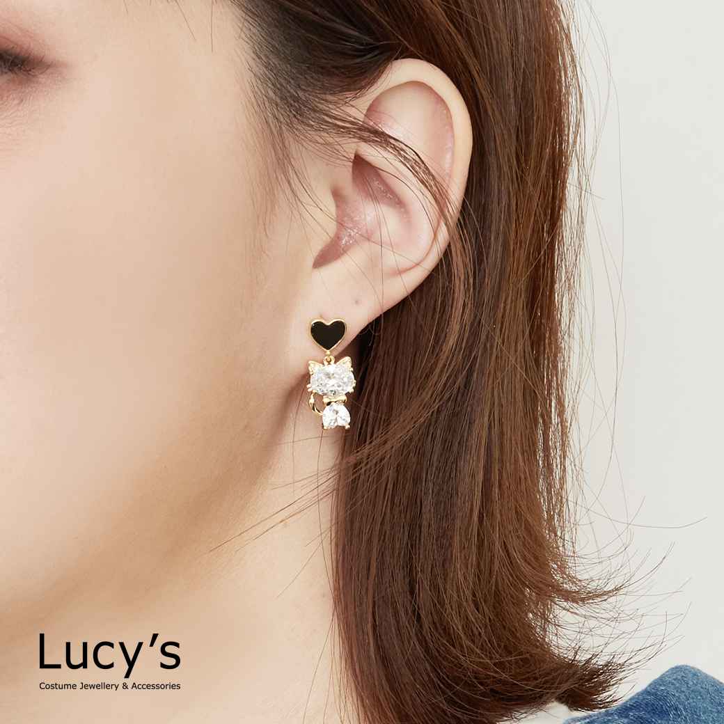 純愛小貓 耳環 (三色) (123677/123678/125634)