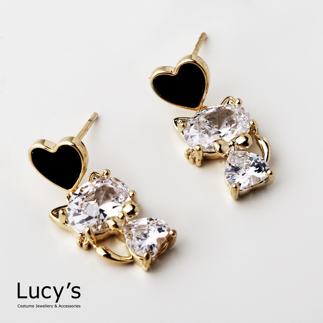 純愛小貓 耳環 (三色) (123677/123678/125634)