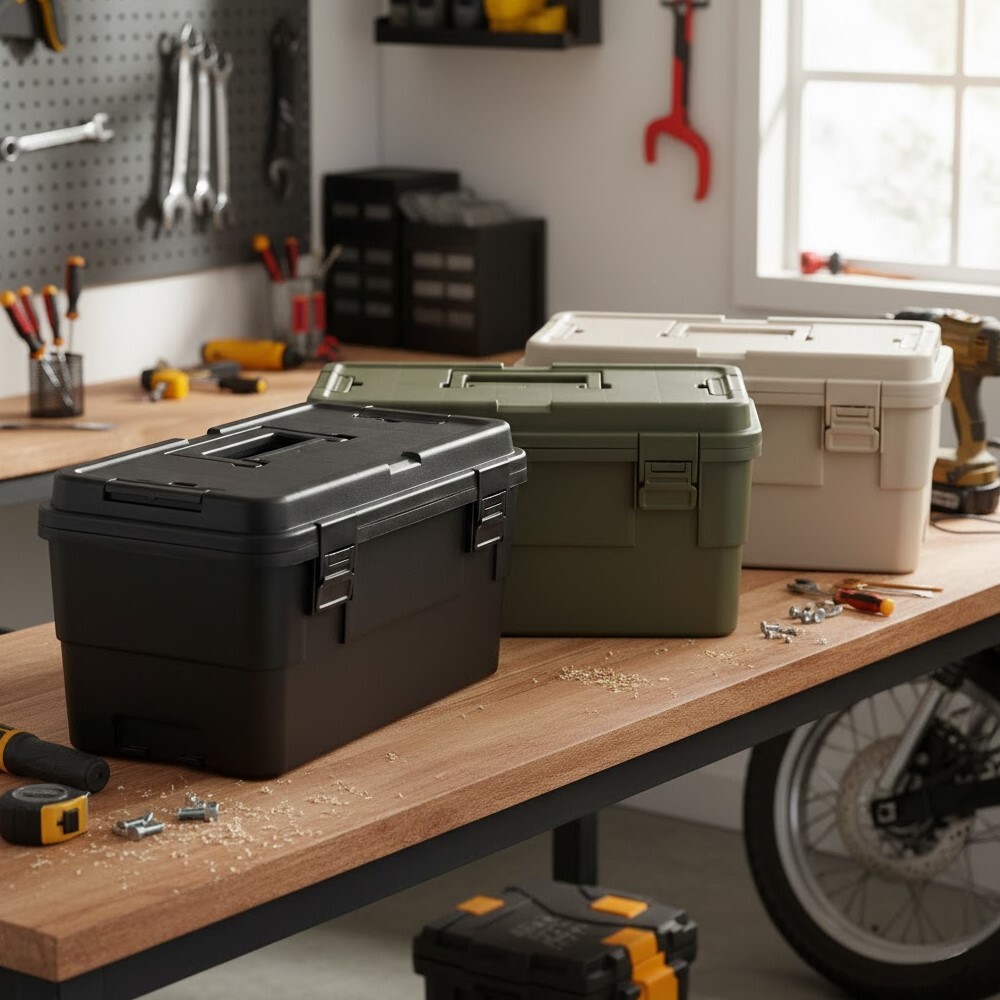 【AOTTO】15L多功能加厚軍規可疊加工具收納箱(AL-2033)