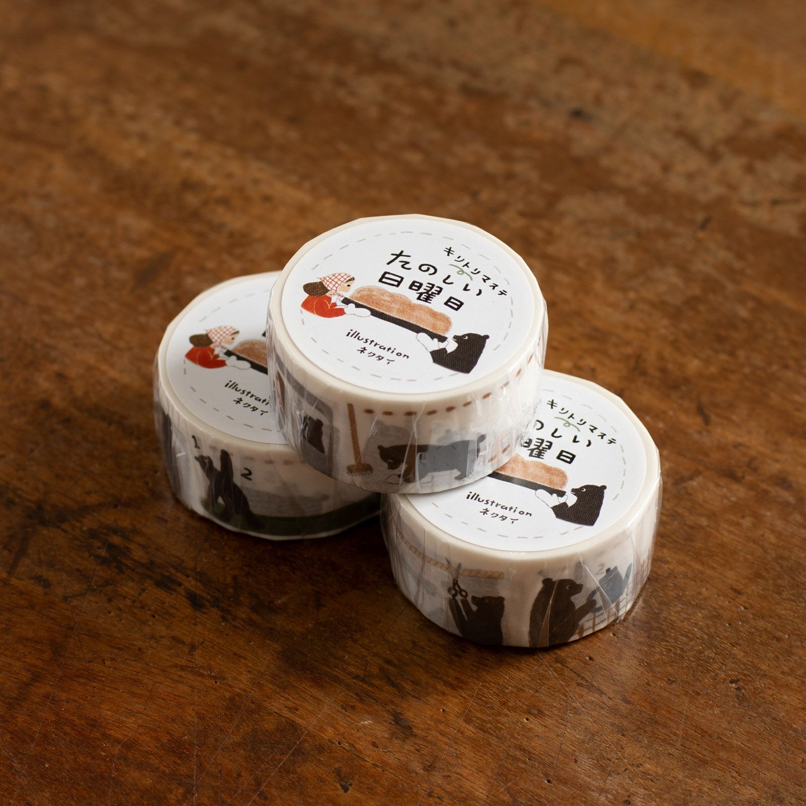 ネクタイ・necktie「たのしい日曜日」易撕線紙膠帶 / 手紙社 / JAPAN