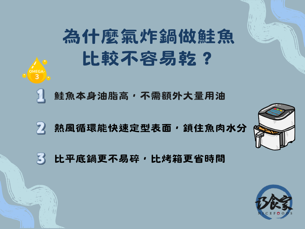 氣炸鍋鮭魚不容易乾
