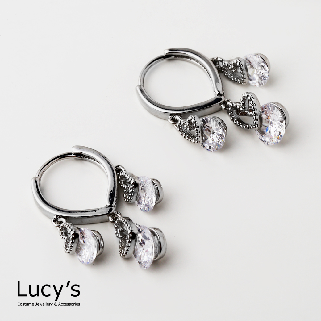 華麗愛戀 易扣耳環 (二色) (124725/124726)