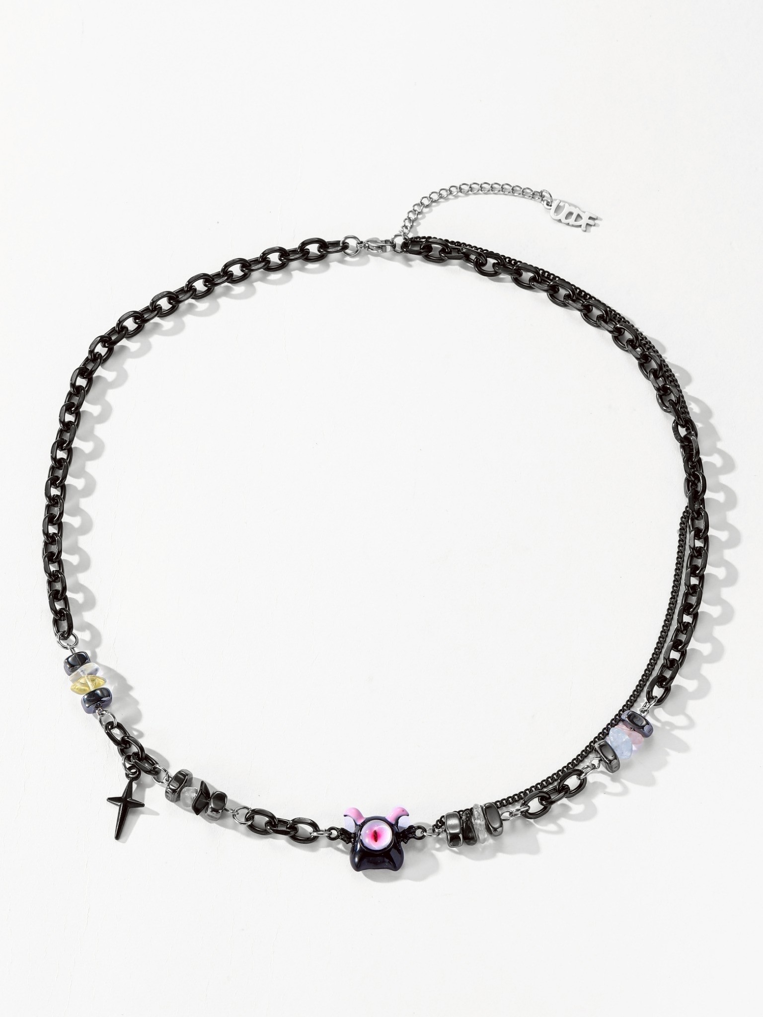 UCDF 黑色 小怪獸 碎石 幽靈 項鍊 UCA021