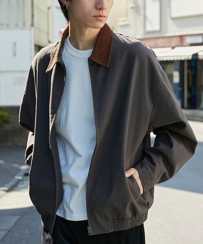 預購┃U.S. POLO ASSN. 刺繡 寬鬆 燈芯絨異材質拼接外套