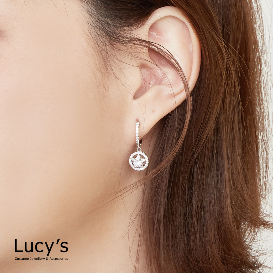 閃亮星星 易扣耳環 (三色) (126792/126793/126794)