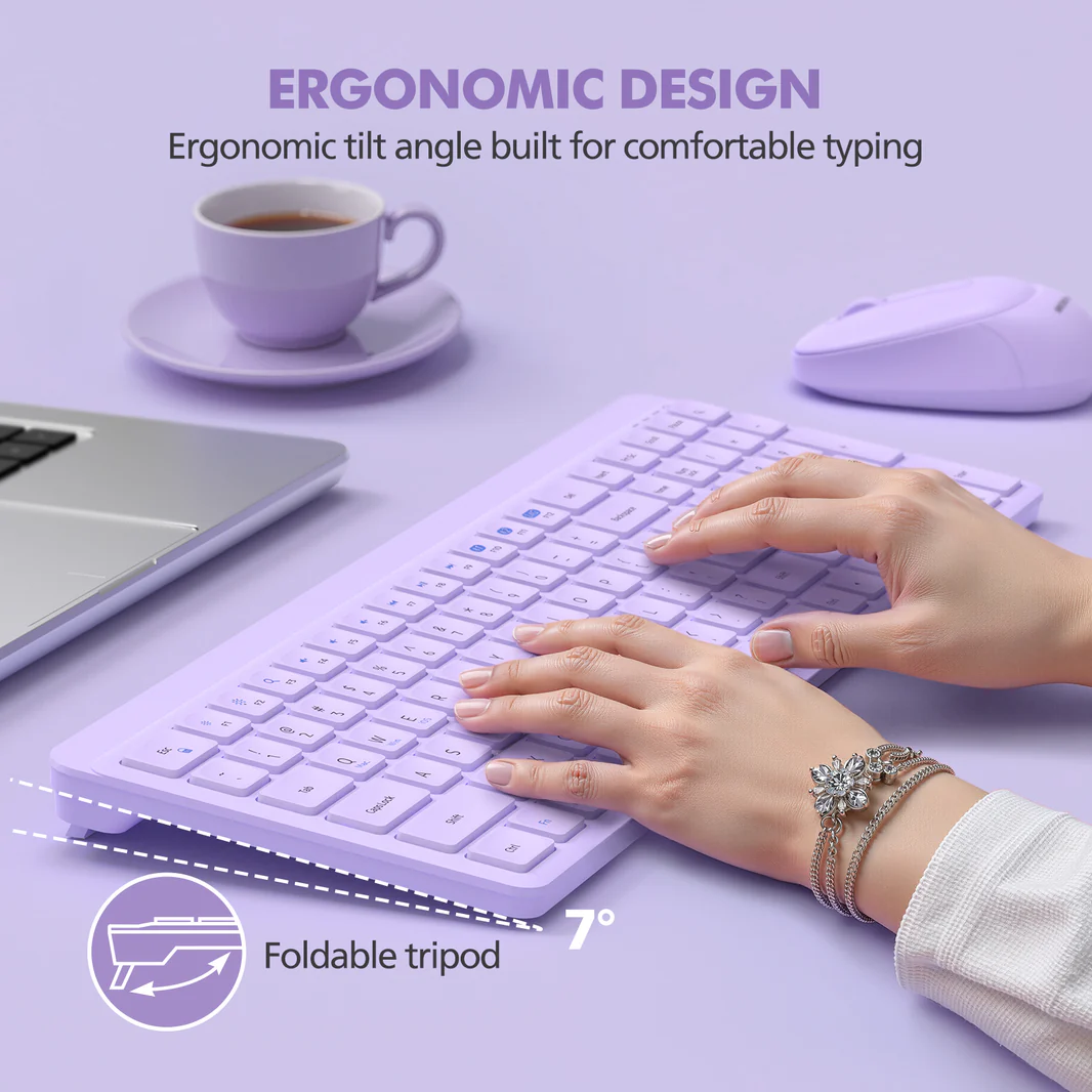 Micropack Dual Modes Silent 2.4G+藍牙無線鍵盤滑鼠套裝 KM-268W