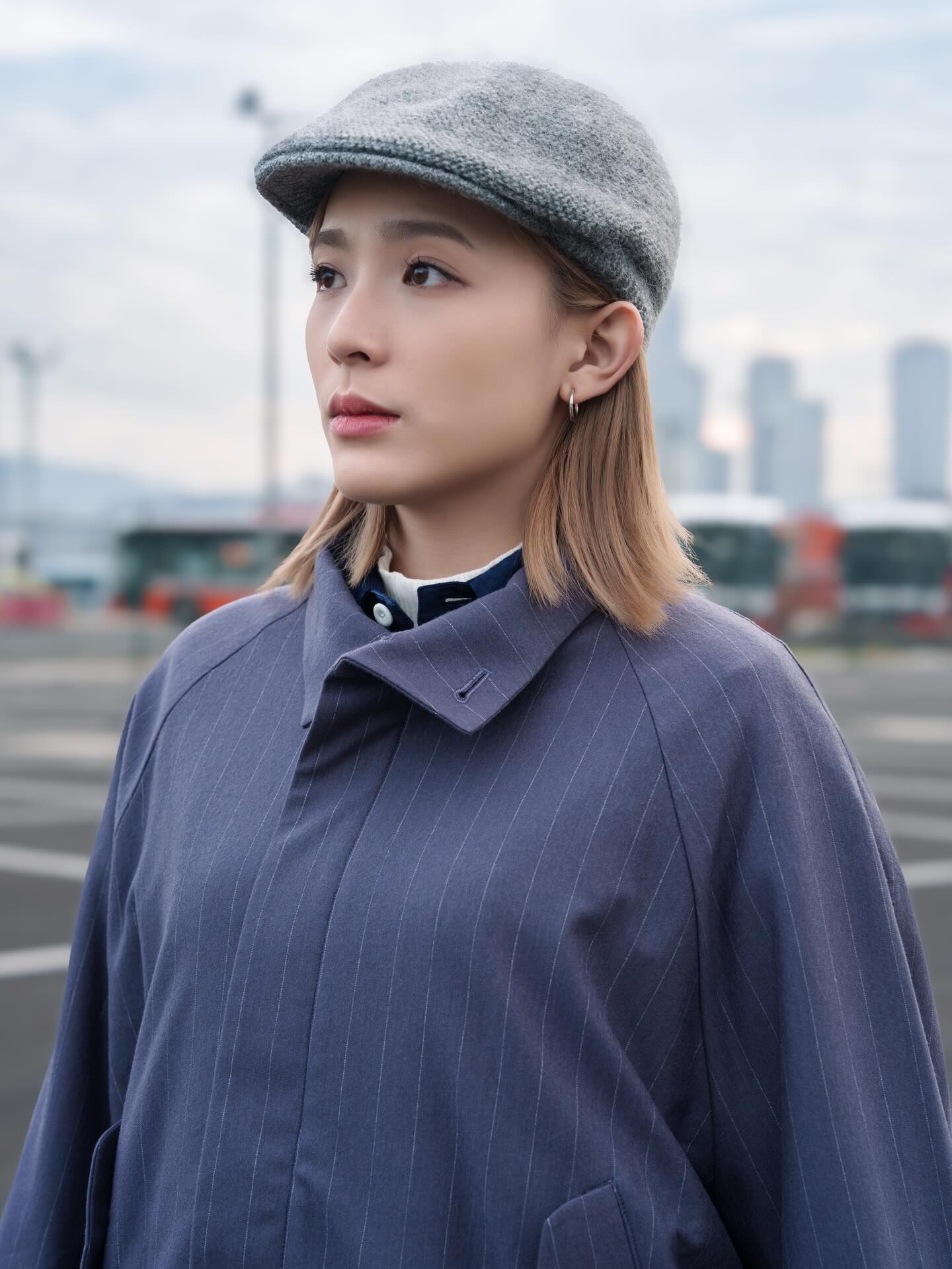 FOUND FEATHER | Knit Line Mohair Driving Hat