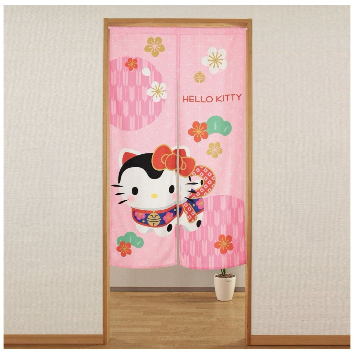 26040-KT Sanrio Hello Kitty 日本和風長門簾 神社守護犬 #JP-NM26-14662