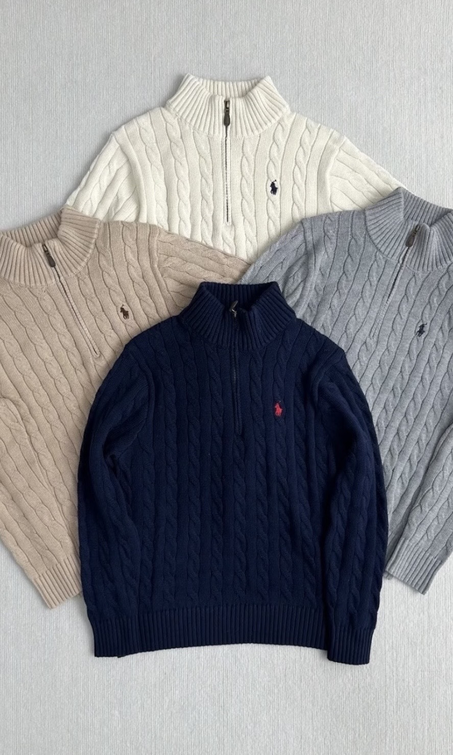 【3色入】Polo Ralph Lauren半拉鏈毛衣 男款