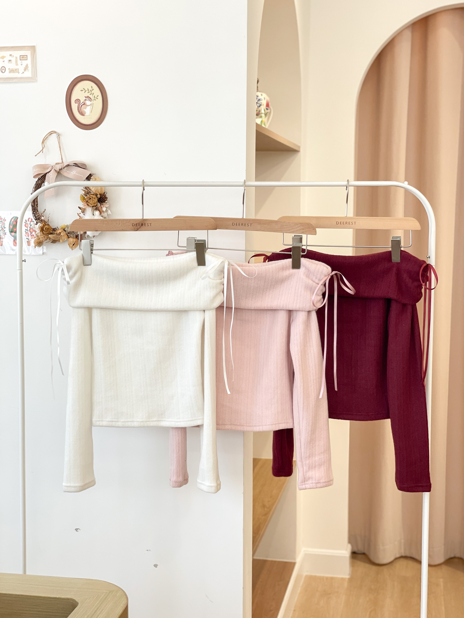 T1457 Velvet Berry Off-shoulder Top