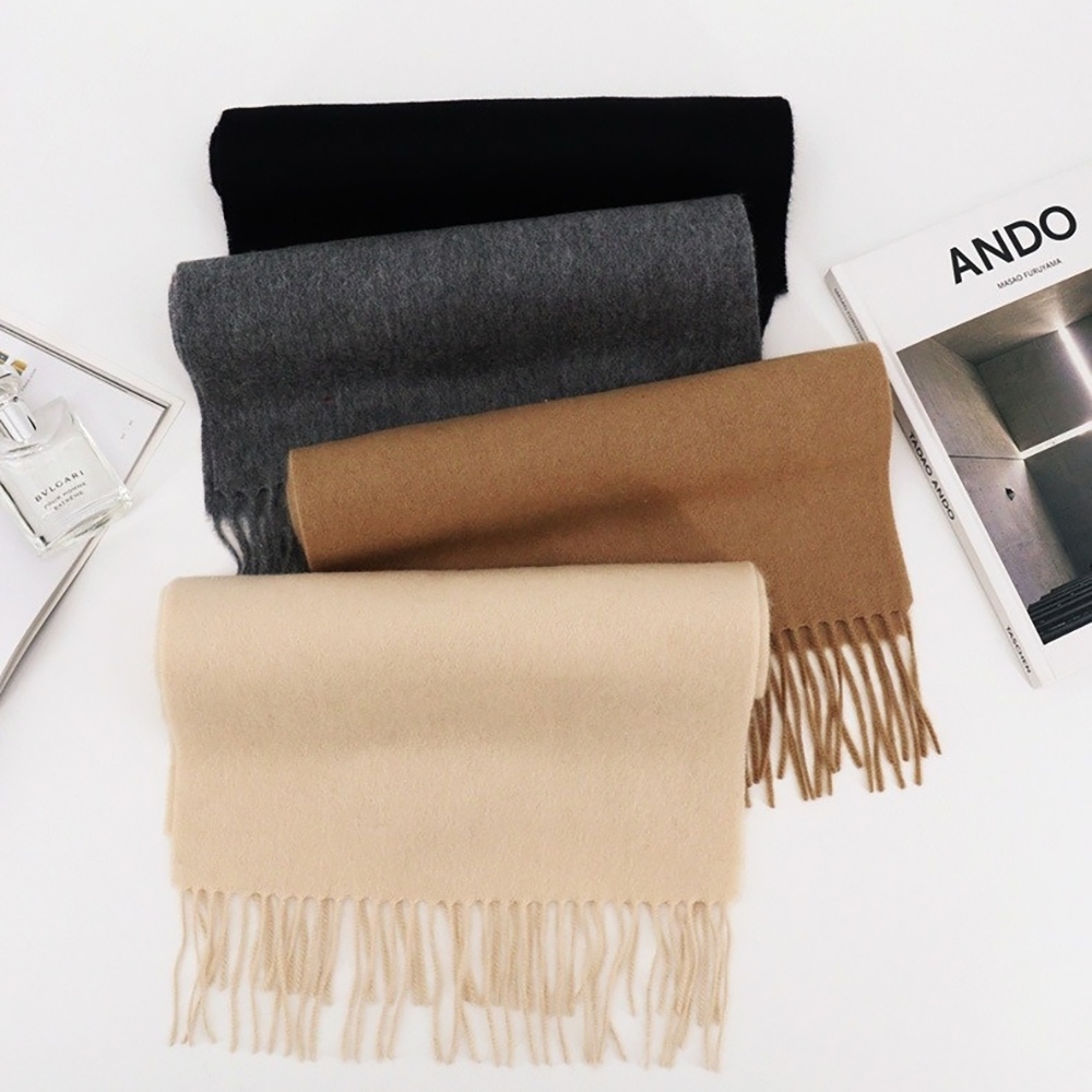 圍巾 披肩 山羊絨圍巾 純色圍巾 女生圍巾 羊絨圍巾 流蘇圍巾 圍脖 加厚圍巾 紅色圍巾 親膚圍巾 保暖披巾 038