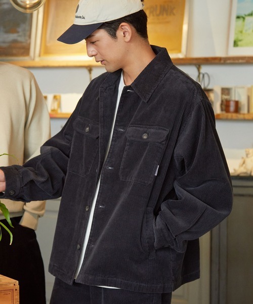 <過年超殺折扣> 日本 MONO-MART 燈心絨 BOXY 短版 寬鬆 襯衫 外套 三色