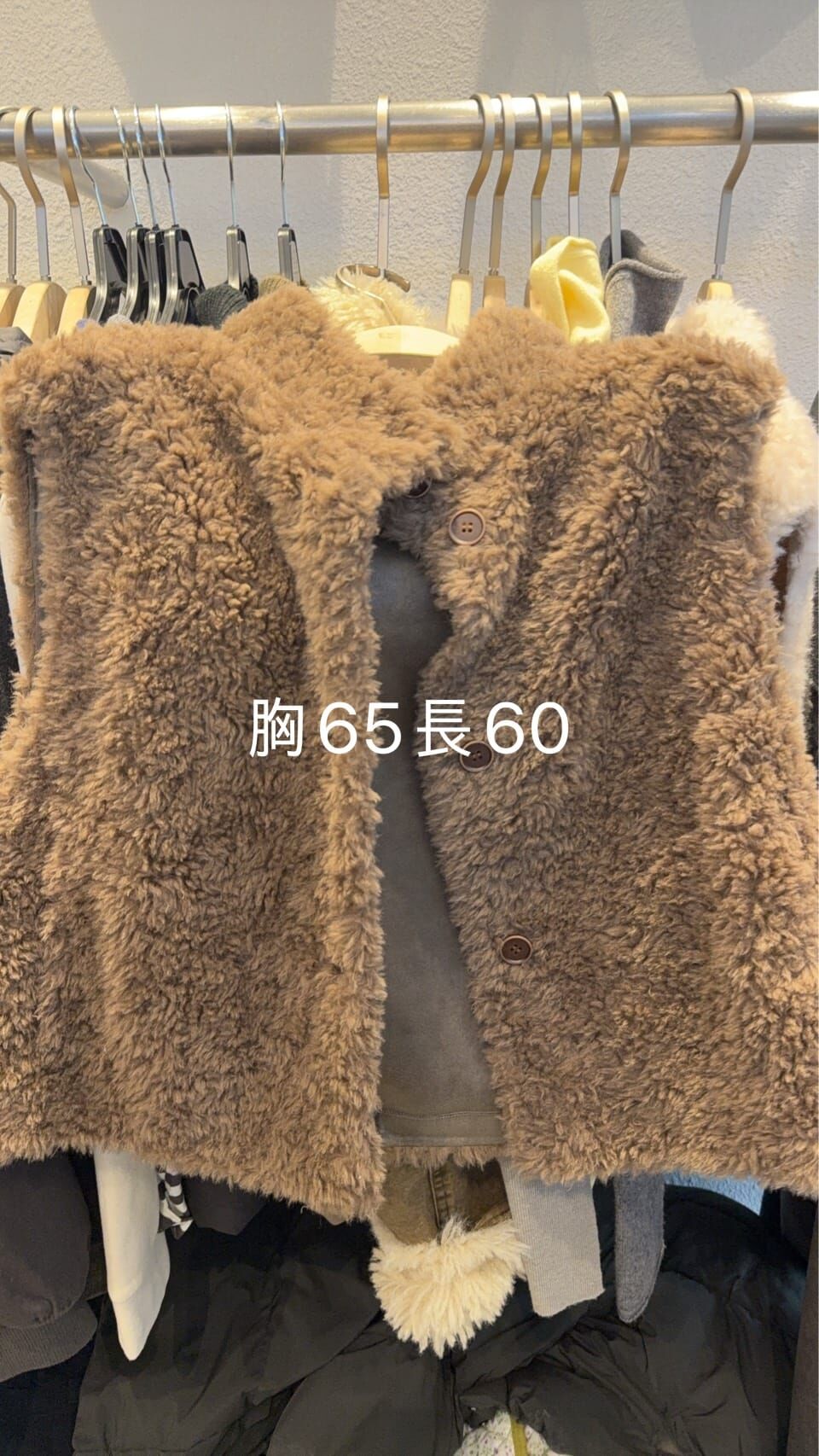 1L5402 立領毛毛背心外套 *特價* (優惠碼同充值購物金不適用)