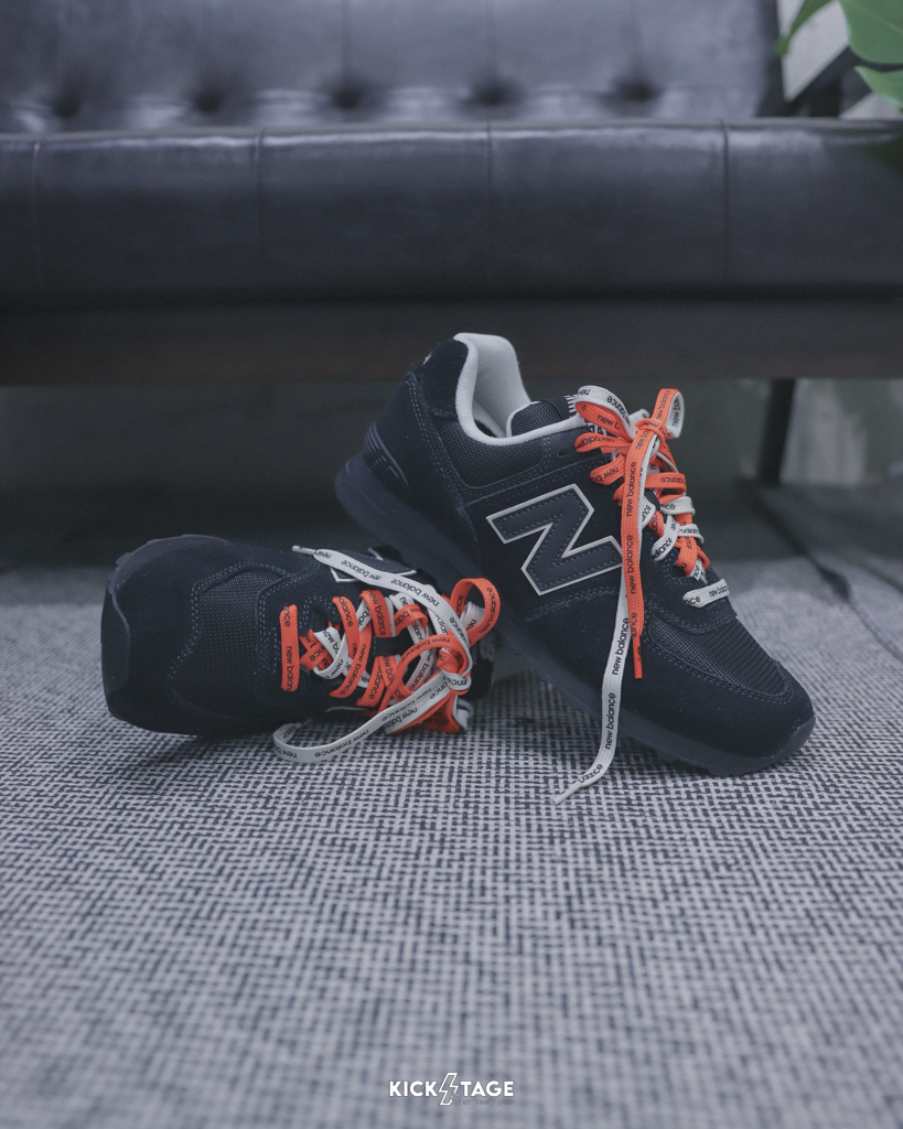 〈連線代購商品〉男女鞋 niko and... X NEW BALANCE 574 NB 全黑 聯名款 三色鞋帶 低筒 休閒 跑鞋【U574NAB】