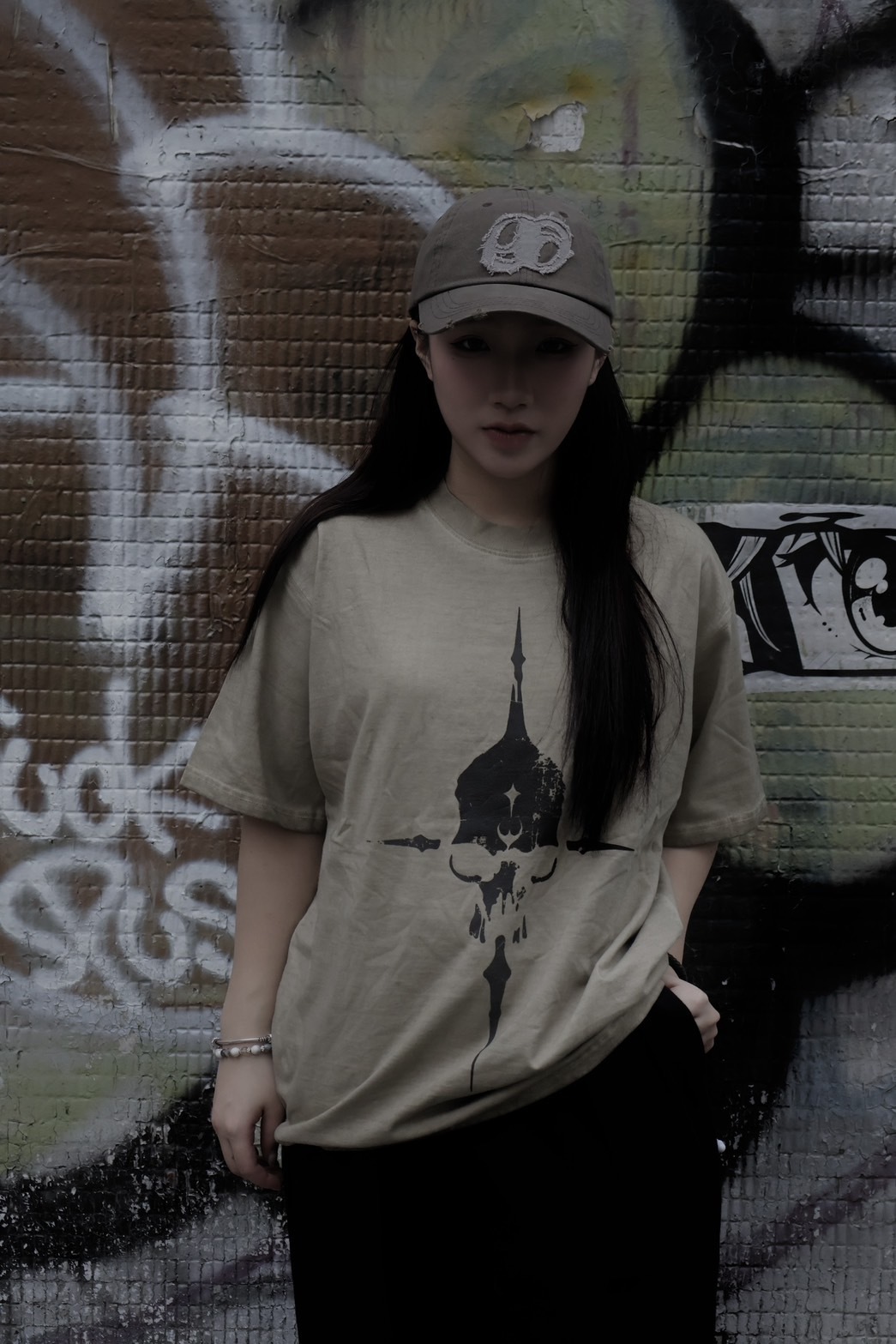 <快速出貨> THUG CLUB 十字骷髏短踢 軍綠