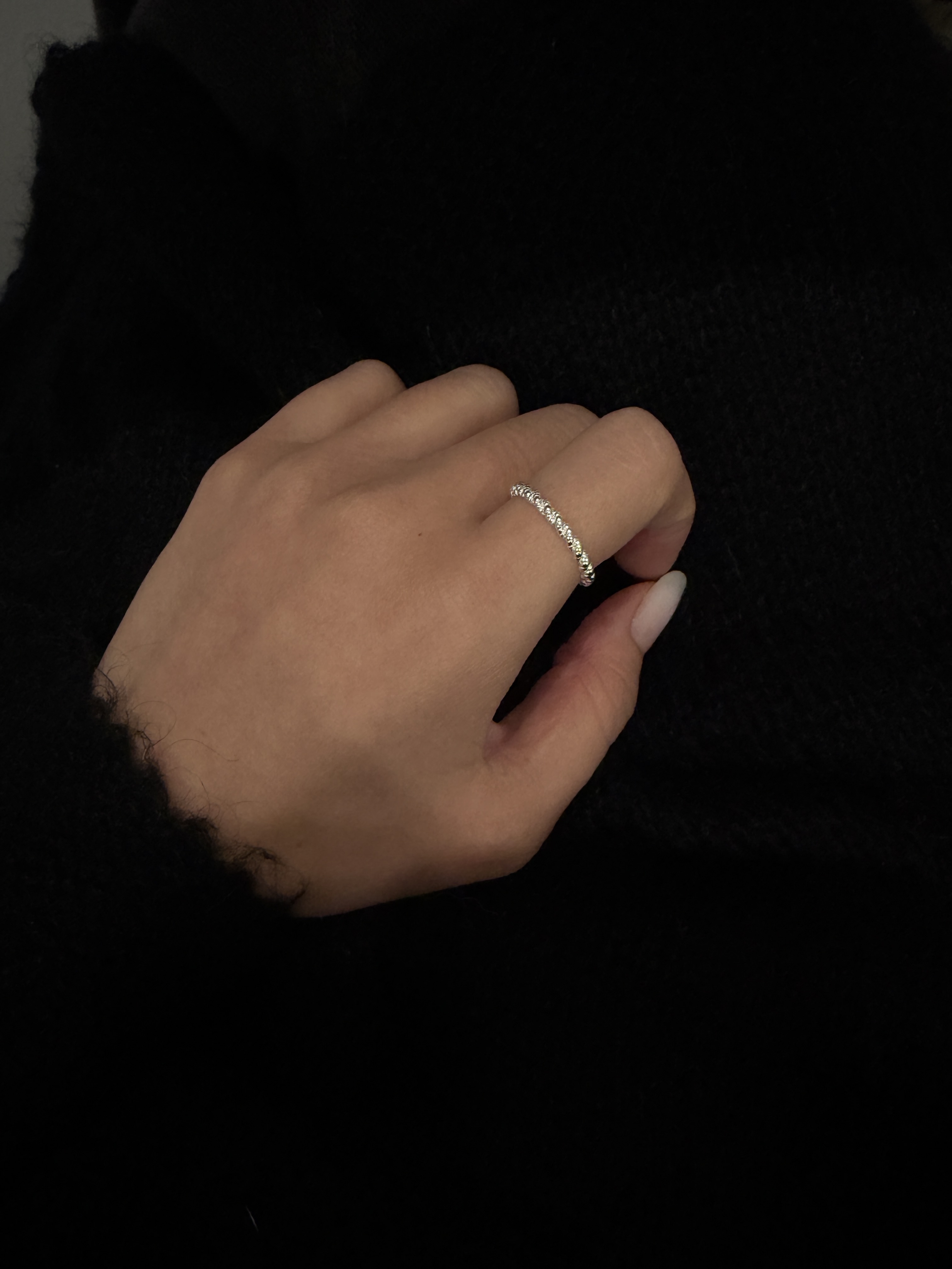 麻花纏繞開口戒