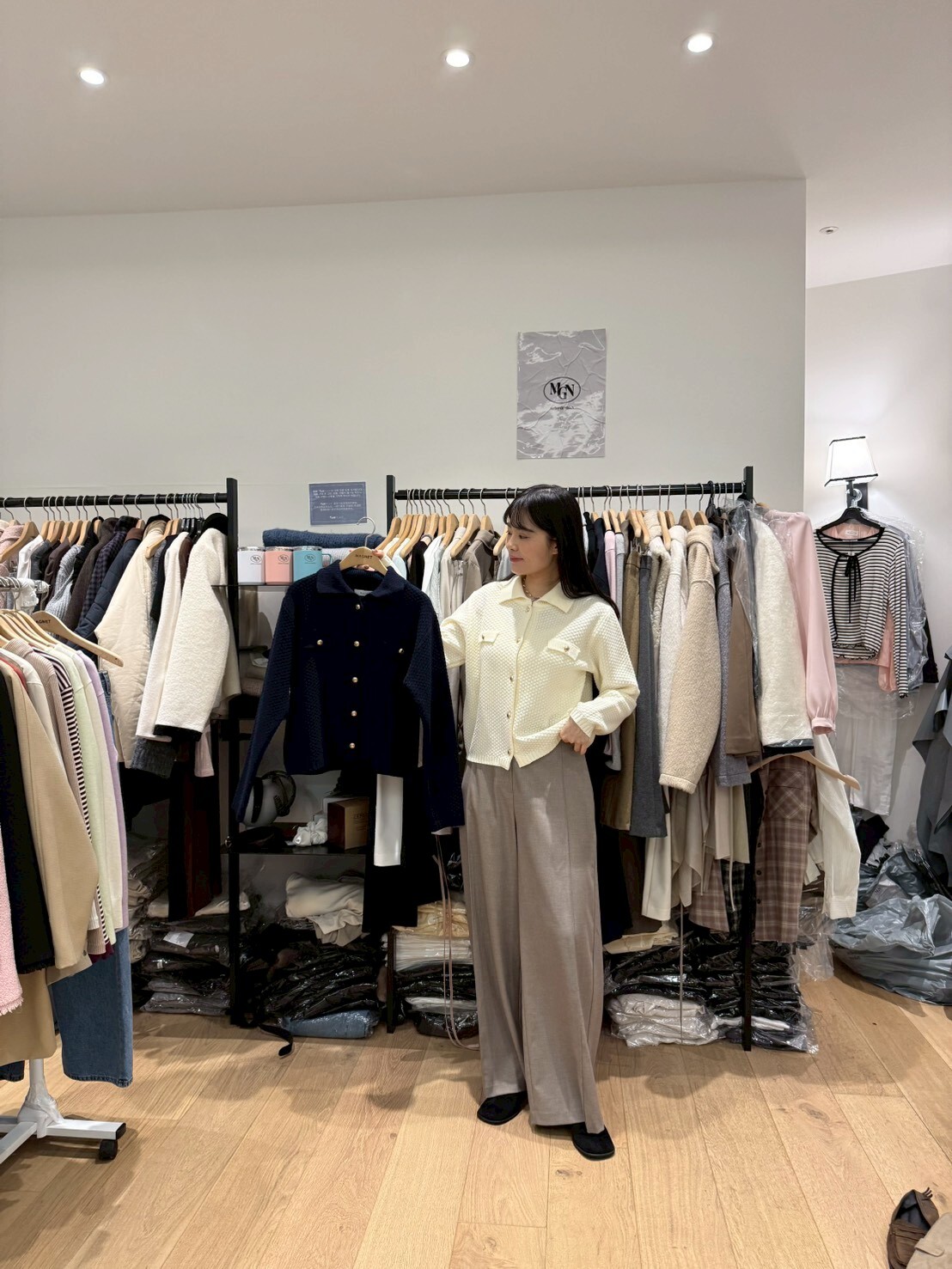 MN5430 小香反領針織外套 *特價* (優惠碼同充值購物金不適用)