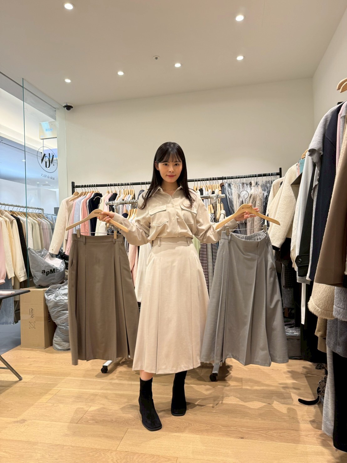 MN5419 絲滑百褶長裙 *特價* (優惠碼同充值購物金不適用)