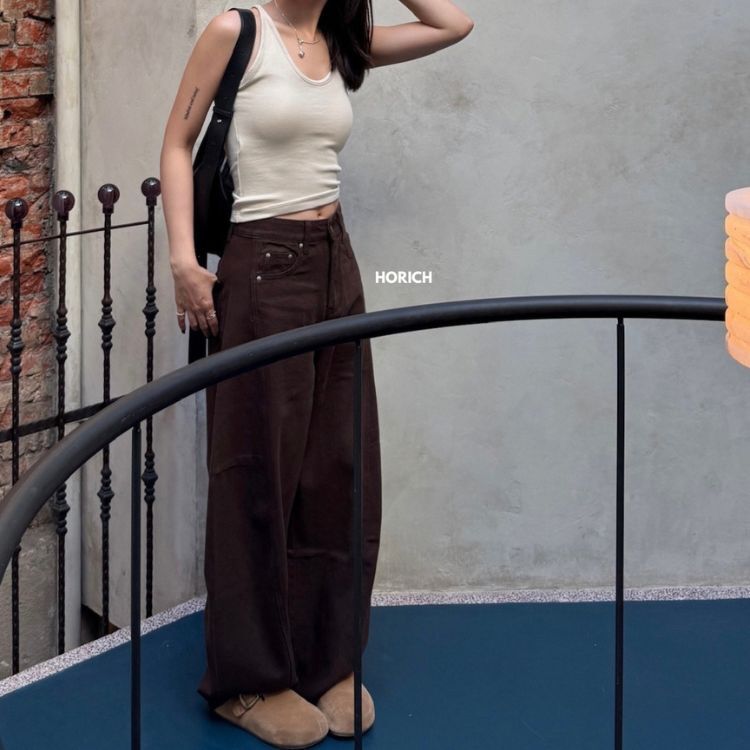 𝗗𝗲𝗰.𝟮𝟯 / 10381-今年必收牛仔寬鬆繭型褲(5色)S-XL / 咖啡