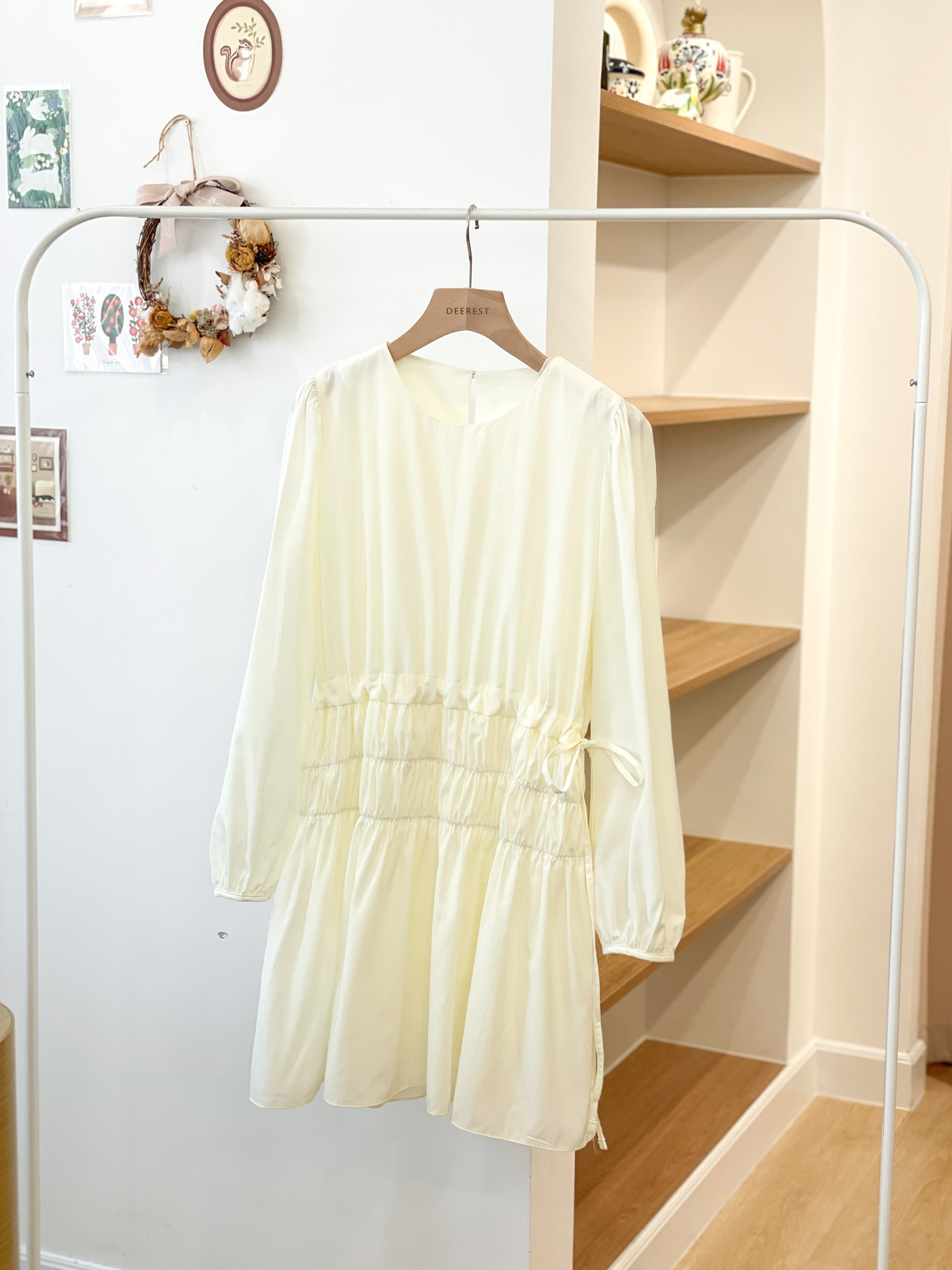 OP690 Milk Cloud Tiered Dress