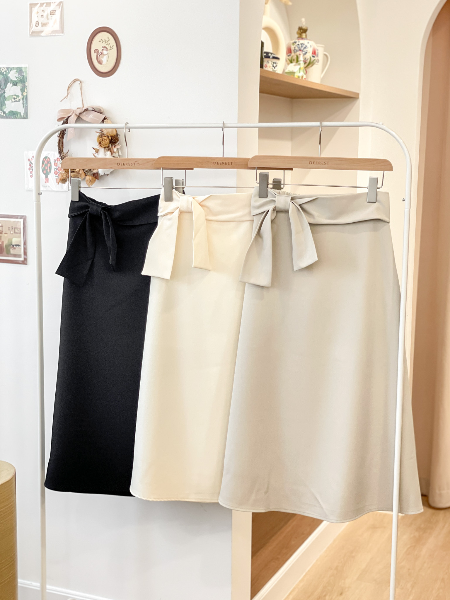 SK594 Bow Tied Long Skirt