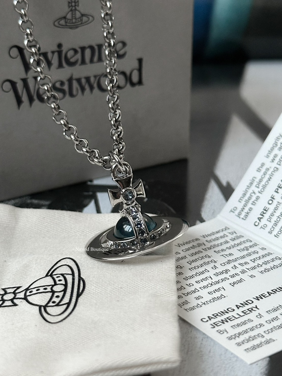 <好飾到✨> Vivienne Westwood Man. New Tiny Orb 藍星球項鍊