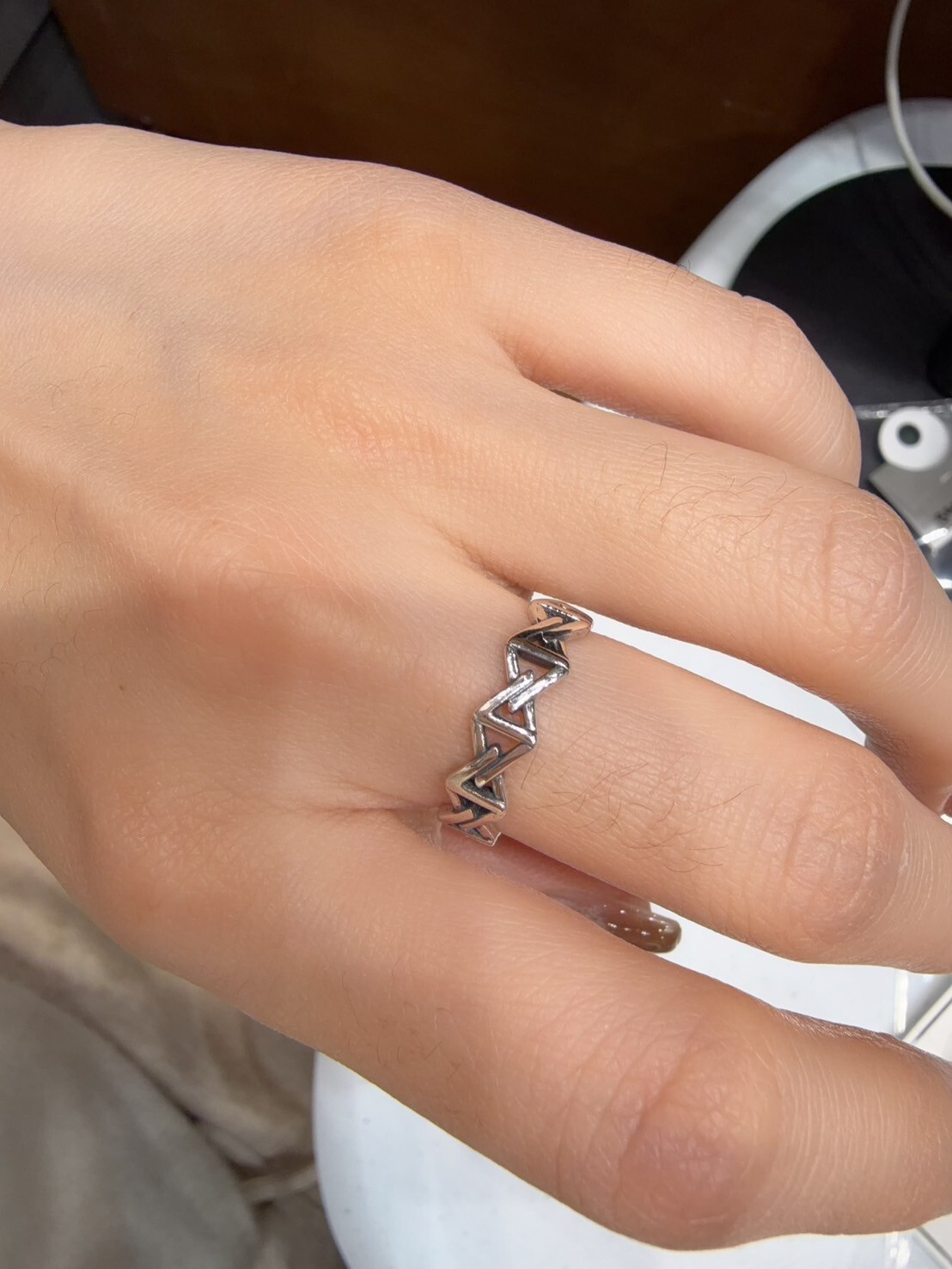 HM5451 ⚪️925 銀 百搭豬鼻子戒指