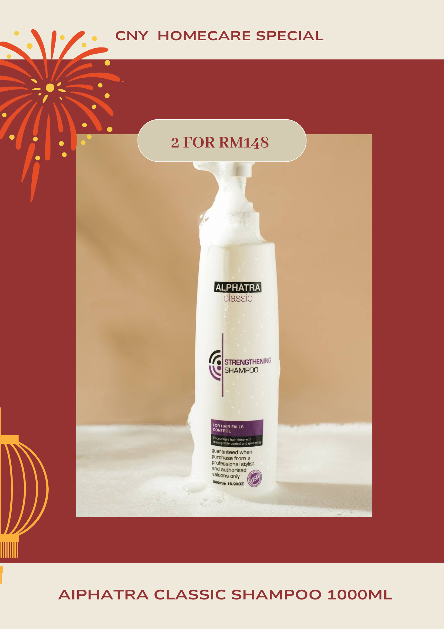 Alphatra Classic Shampoo (Strengthening ) 1000ml -H3PURL