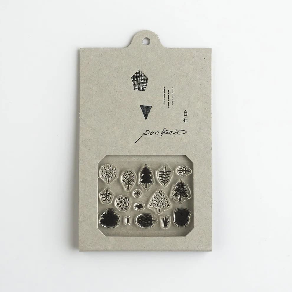 水縞 自在水晶印章 Pocket｜木01｜水縞 JAPAN