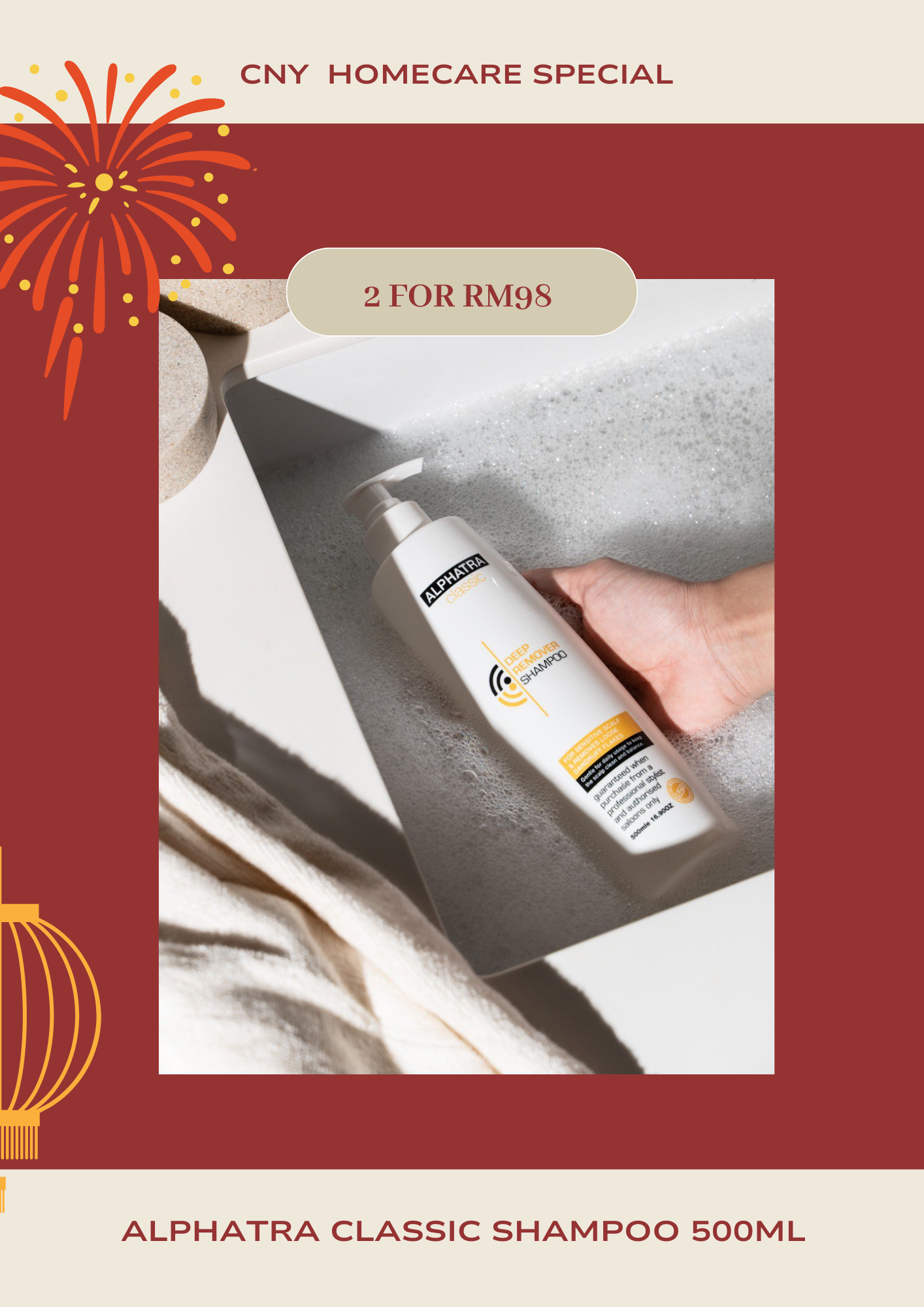 Alphatra Classic Shampoo (Deep Remover ) 500ml -H3YELS