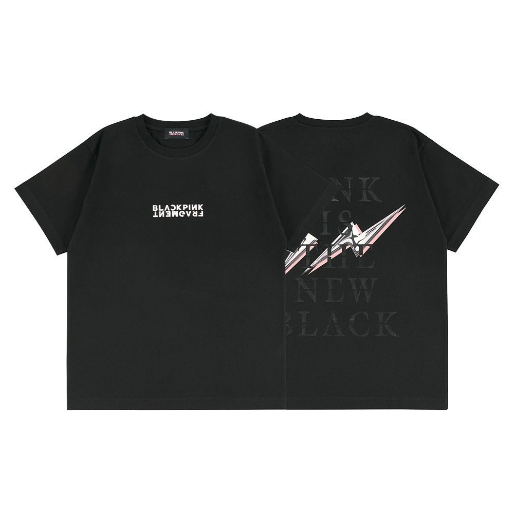 Blackpink x Fragment 藤原浩 胸前字樣 黑 短T ANBP-05