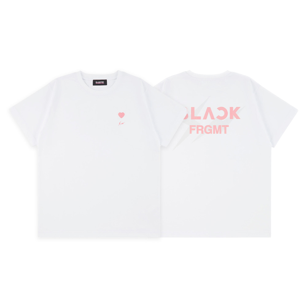 Blackpink x Fragment 藤原浩 小愛心閃電Logo 白 短T ANBP-05