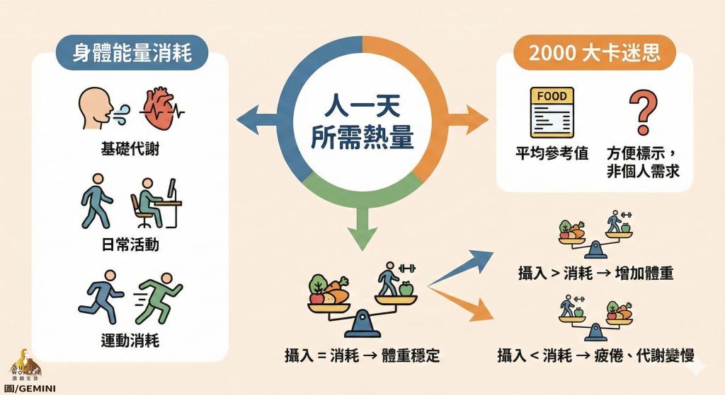 人一天所需熱量