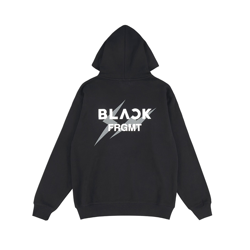 Blackpink x Fragment 藤原浩 小愛心閃電Logo 黑 帽T 連帽上衣 ANBP-06