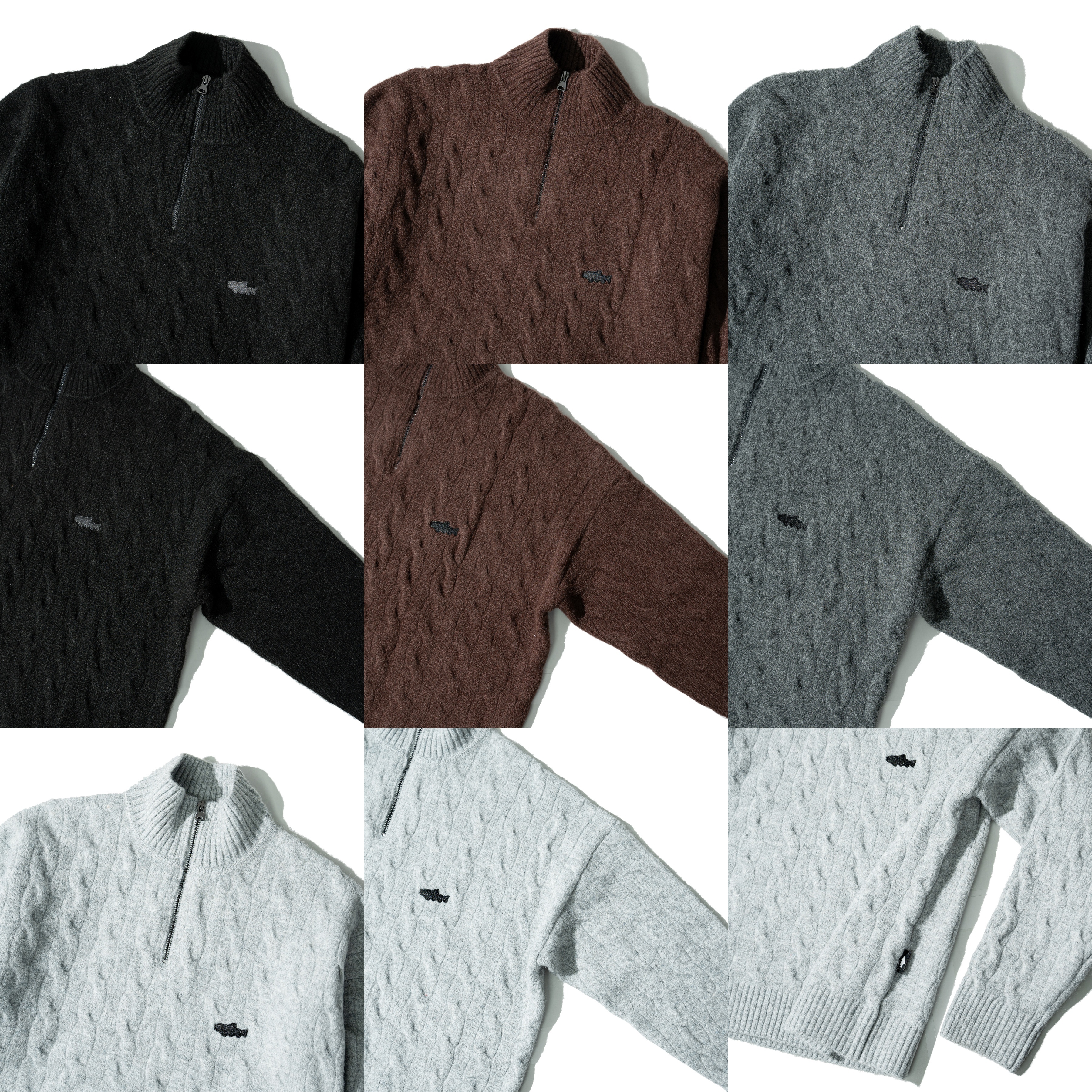 AGILITY Cable Knit Quarter Zip Sweater 麻花卷 半拉鏈 毛衣 [KN-Z]