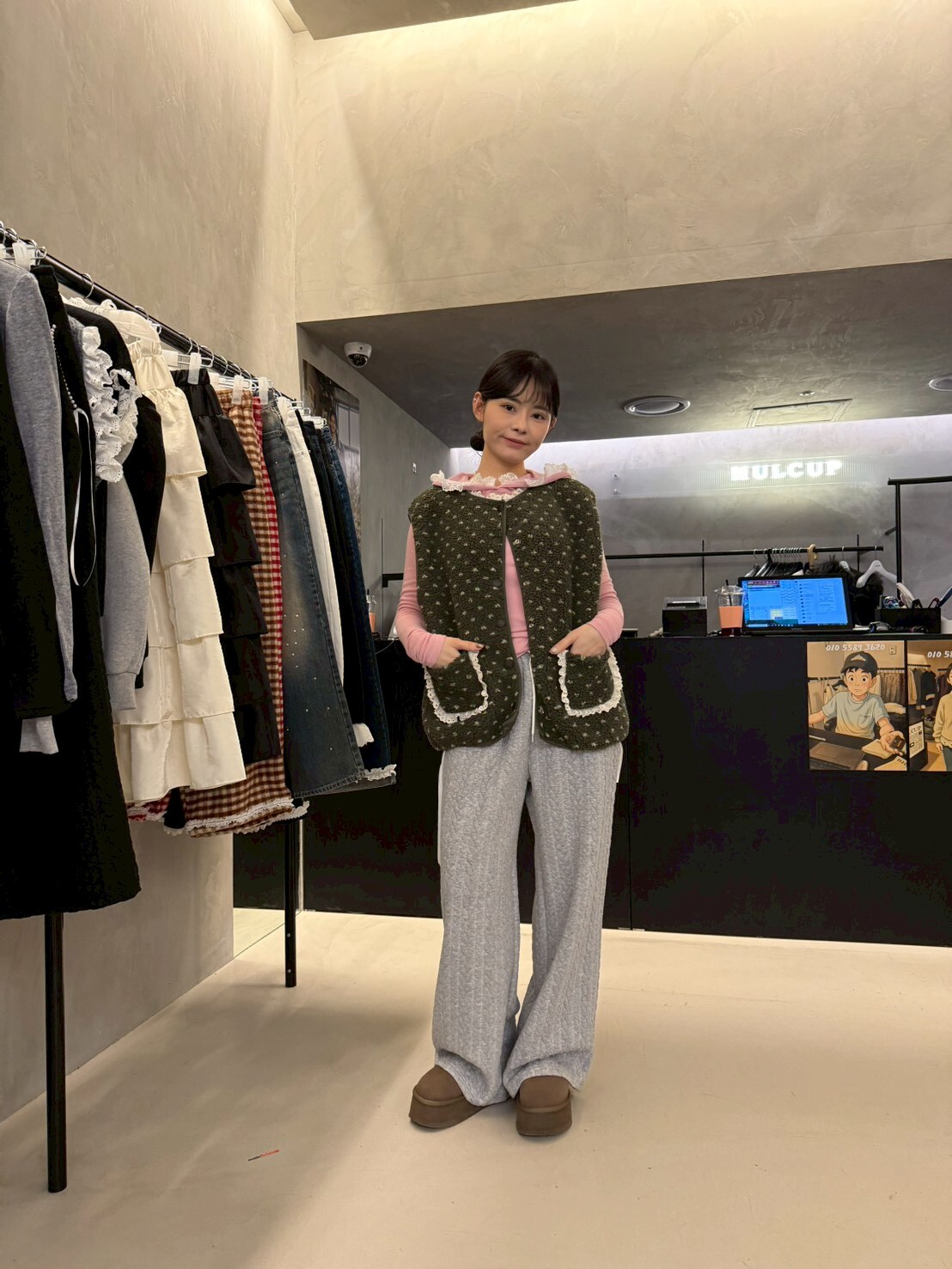 MP5404 愛心點點花邊背心馬甲 *特價* (優惠碼同充值購物金不適用)