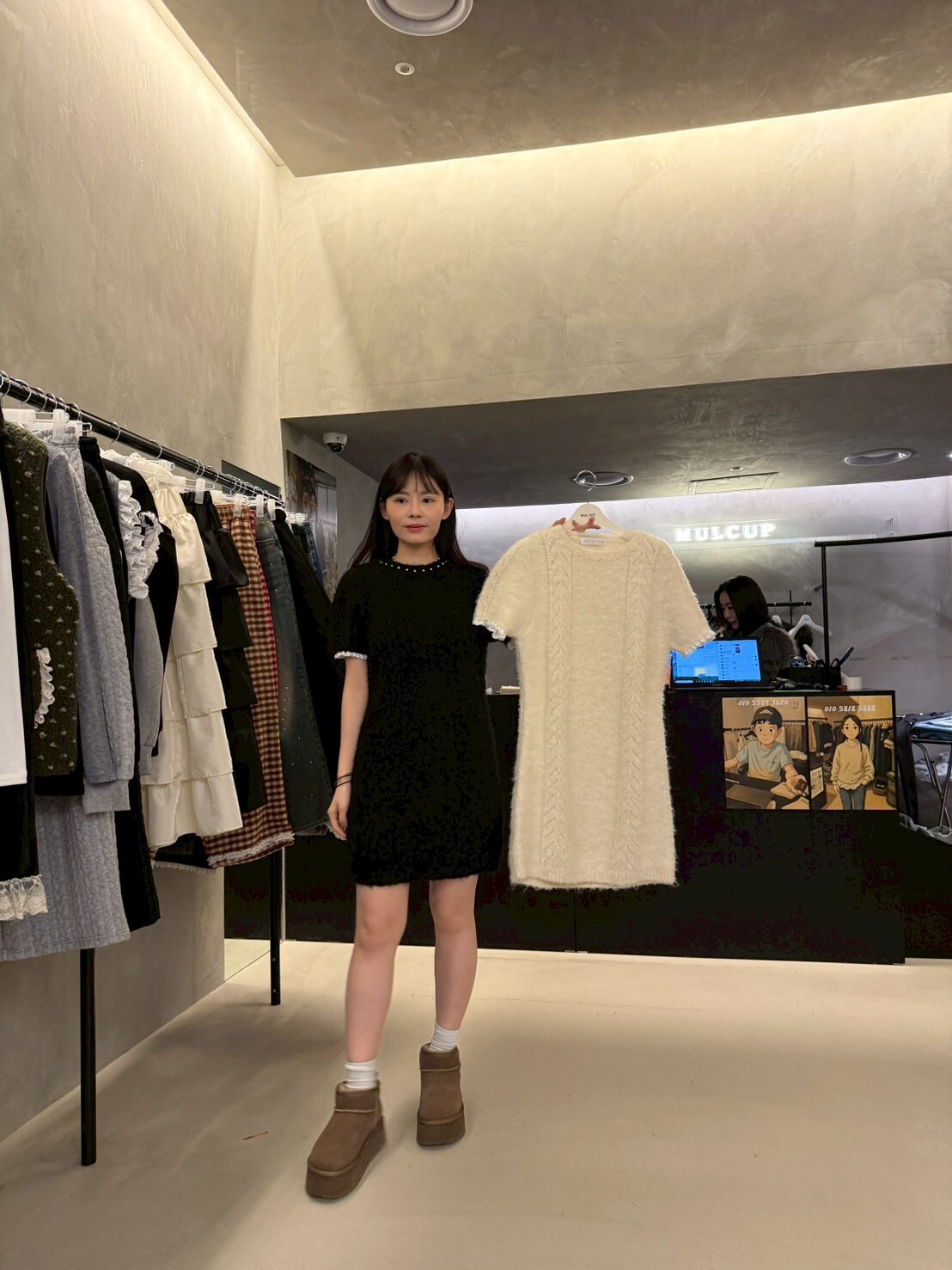 MP5414 珠珠蕾絲包邊收腰連身裙 *特價* (優惠碼同充值購物金不適用)