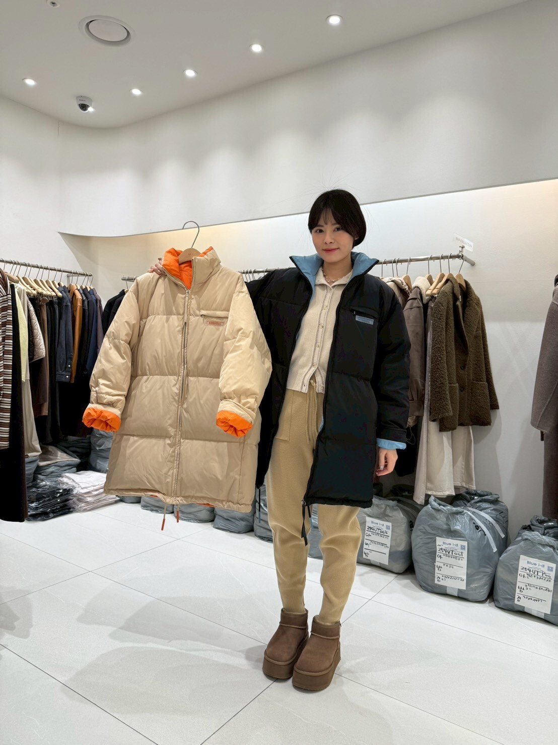 BI5425 撞色鴨絨保暖羽絨 *特價* (優惠碼同充值購物金不適用)