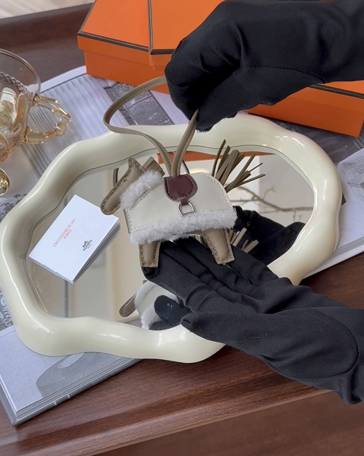 HERMES｜毛毛馬吊飾