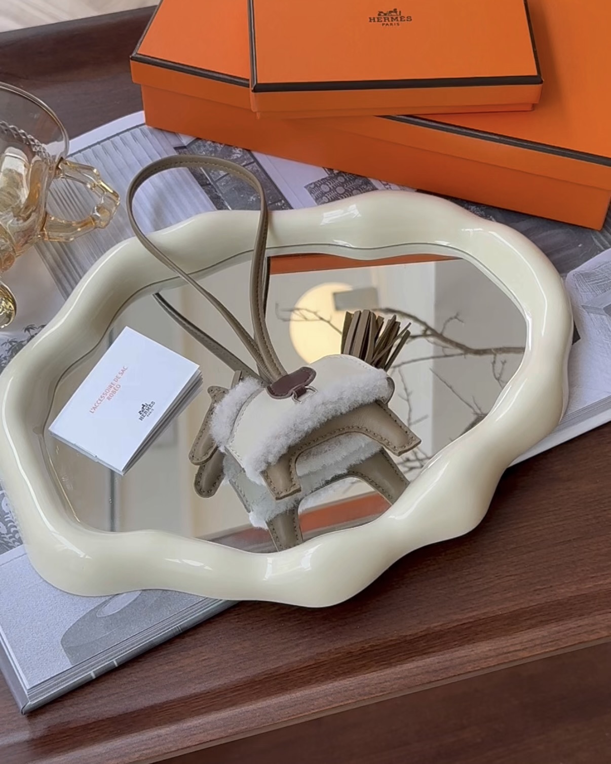 HERMES｜毛毛馬吊飾