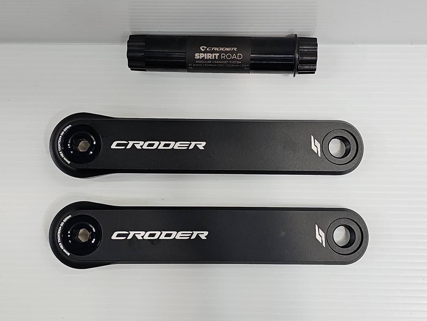 (短曲柄+中軸) 新款 CRODER SPIRIT Crank G2 鋁合金短曲柄 更輕量化鋁腿 曲柄 腿組 24mm 軸心 中軸