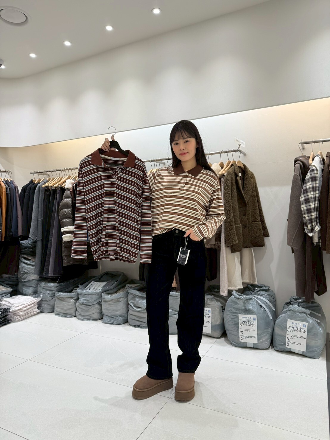 BI5430 Polo領條紋上衣 *特價* (優惠碼同充值購物金不適用)