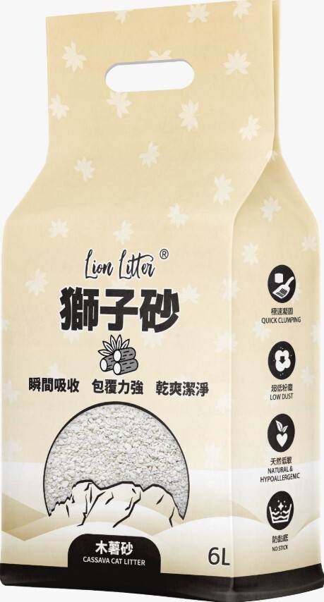 獅子砂 木薯砂 6L ( 單包 / 原箱 )