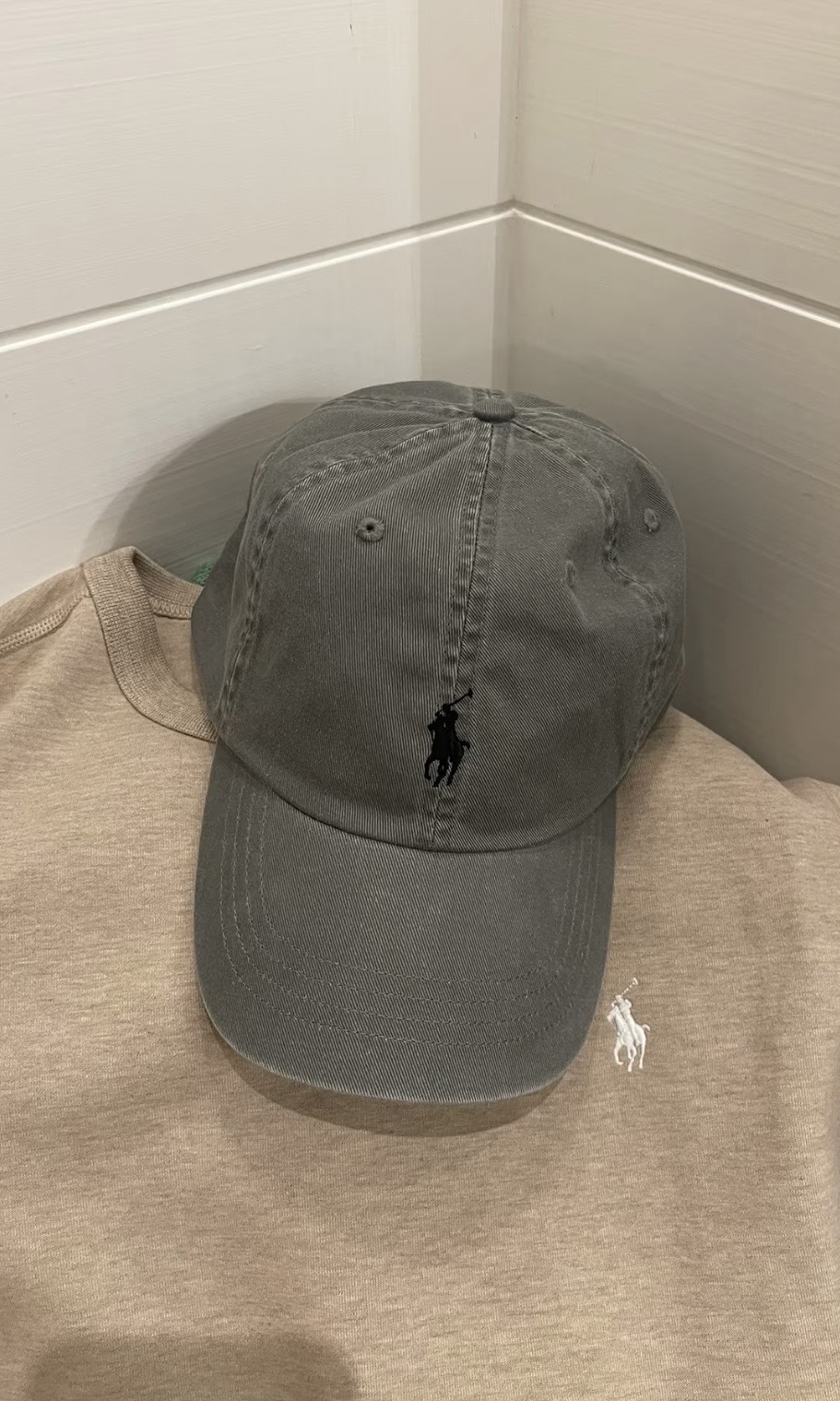 Polo Ralph Lauren 棉質標誌刺繡 棒球帽 灰色