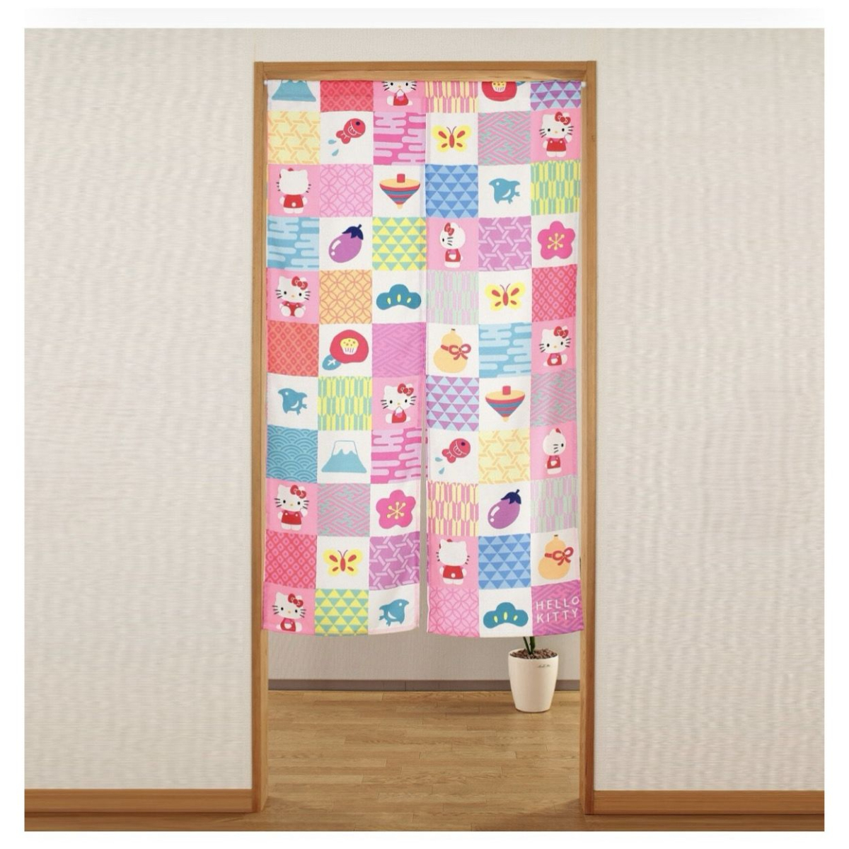 26040-KT Sanrio Hello Kitty 日本和風長門簾 小紋 #JP-NM26-14664