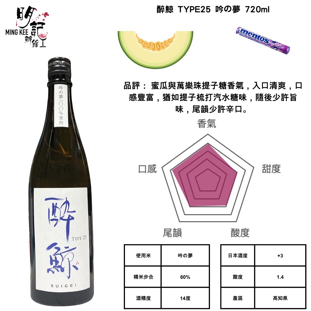 醉鯨 TYPE25 吟の夢 720ml